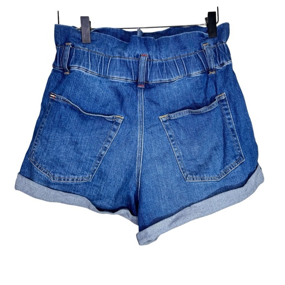 Alice + Olivia Rosemary Paper bag Denim Shorts Size 28 Missing Belt - Picture 7 of 14